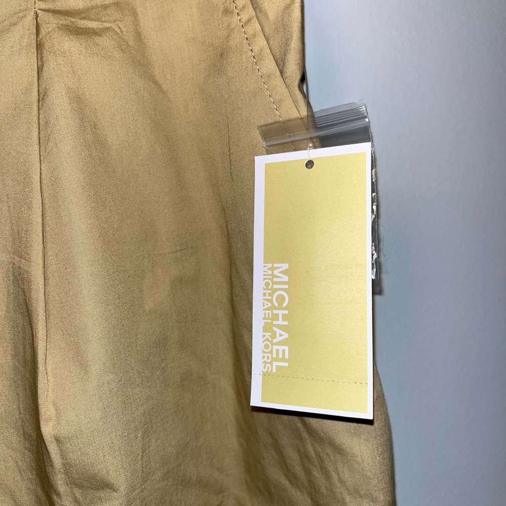 Michael Kors Khaki Shorts Dressy Casual Pocketed NWT Ladies 10 - Picture 5 of 7